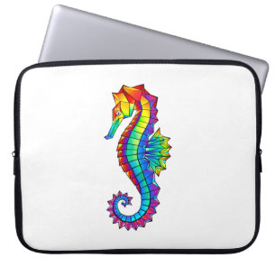 Rainbow Polygonal Seepferd Laptopschutzhülle