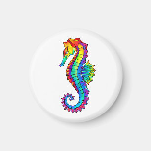 Rainbow Polygonal Seepferd Magnet