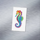 Rainbow Polygonal Seepferd Magnetische Visitenkarte (Beispiel)