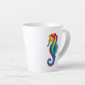 Rainbow Polygonal Seepferd Milchtasse (Rechte Ecke)