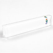 Rainbow Polygonal Seepferd Namensplakette