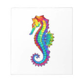 Rainbow Polygonal Seepferd Notizblock (Vorderseite)