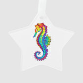 Rainbow Polygonal Seepferd Ornament (Rückseite)