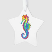 Rainbow Polygonal Seepferd Ornament (Vorderseite)