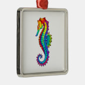 Rainbow Polygonal Seepferd Ornament Aus Metall (Rechts)
