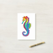 Rainbow Polygonal Seepferd Post-it Klebezettel (Auf Schreibtisch)