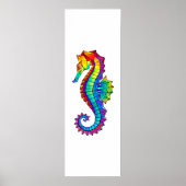 Rainbow Polygonal Seepferd Poster (Vorne)