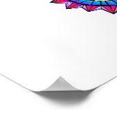 Rainbow Polygonal Seepferd Poster (Ecke)