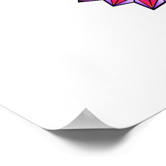 Rainbow Polygonal Seepferd Poster (Ecke)