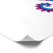 Rainbow Polygonal Seepferd Poster (Ecke)