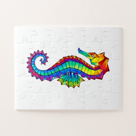 Rainbow Polygonal Seepferd Puzzle (Horizontal)