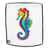 Rainbow Polygonal Seepferd Rucksack (Abnehmbare Front)