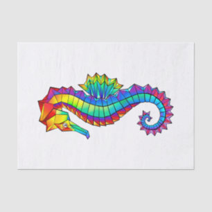Rainbow Polygonal Seepferd Seidenpapier