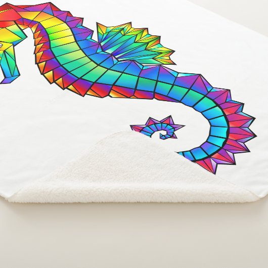 Rainbow Polygonal Seepferd Sherpadecke (3/4)