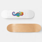 Rainbow Polygonal Seepferd Skateboard (Horizontal)