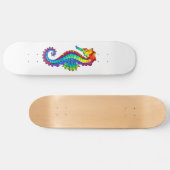 Rainbow Polygonal Seepferd Skateboard (Horizontal)