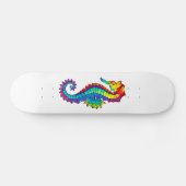 Rainbow Polygonal Seepferd Skateboard (Horizontal)