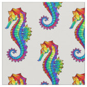 Rainbow Polygonal Seepferd Stoff (Nahaufnahme)