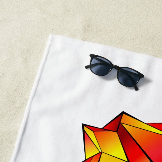 Rainbow Polygonal Seepferd Strandtuch (Beispiel)