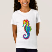 Rainbow Polygonal Seepferd T-Shirt (Vorderseite)