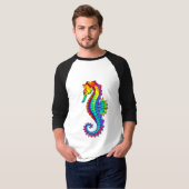 Rainbow Polygonal Seepferd T-Shirt (Vorne ganz)
