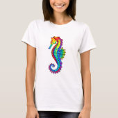 Rainbow Polygonal Seepferd T-Shirt (Vorderseite)