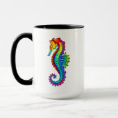 Rainbow Polygonal Seepferd Tasse (Links)