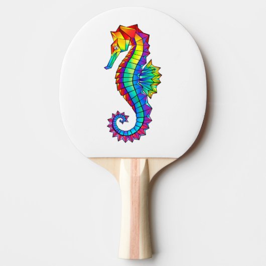 Rainbow Polygonal Seepferd Tischtennis Schläger (Vorderseite)