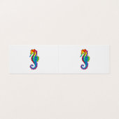 Rainbow Polygonal Seepferd Visitenkarten (Außenseite Aufgefaltet)