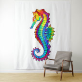 Rainbow Polygonal Seepferd Wandteppich (Beispiel)