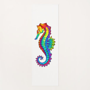 Rainbow Polygonal Seepferd Yogamatte