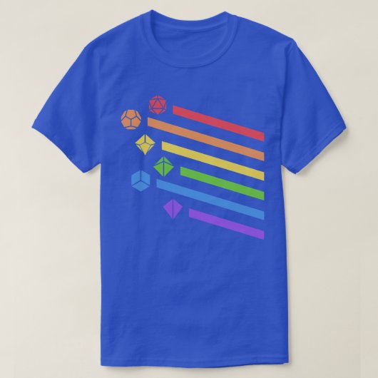 Rainbow Polyhedral Dice Set 2 T-Shirt (Design vorne)
