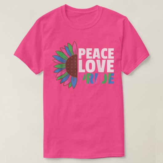 Rainbow Polyseual Flag Pride Lgbtq Sunflower T-Shirt (Design vorne)