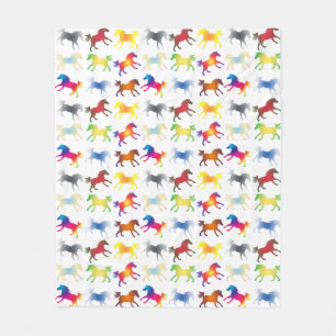 Rainbow Ponies Fleecedecke