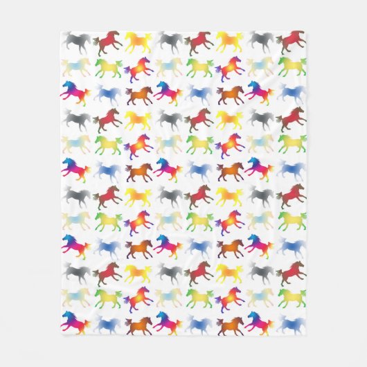 Rainbow Ponies Fleecedecke (Vorderseite)