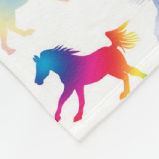 Rainbow Ponies Fleecedecke (Ecke)