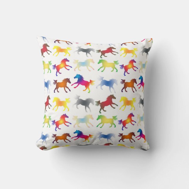 Rainbow Ponies Kissen (Vorderseite)