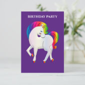 "RAINBOW PONY" PERSONALISIERTE GEBURTSTAGERINVITAT (Stehend Vorderseite)
