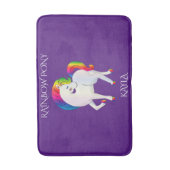Rainbow Pony personalisierter Name Bath Mat Badematte (Vorderseite Vertikal)