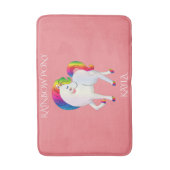 Rainbow Pony personalisierter Name Bath Mat Badematte (Vorderseite Vertikal)