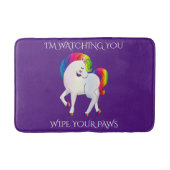 Rainbow Pony Wischen Sie Ihre Paws Bath Mat Badematte (Vorderseite)