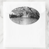 RAINBOW POOL, NAHE JOSEMITE: BARE BRANCHEN #11 OVALER AUFKLEBER (Tasche)