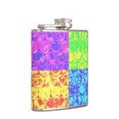Rainbow Pop Art Bubble Packung Flachmann (Rechts)