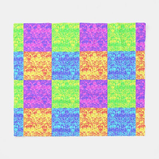 Rainbow Pop Art Bubble Packung Fleecedecke (Vorderseite (Horizontal))