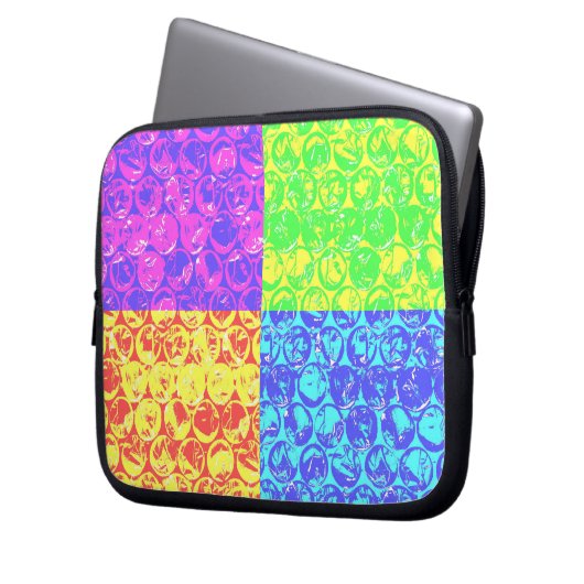 Rainbow Pop Art Bubble Packung Laptopschutzhülle (Vorderseite Links)