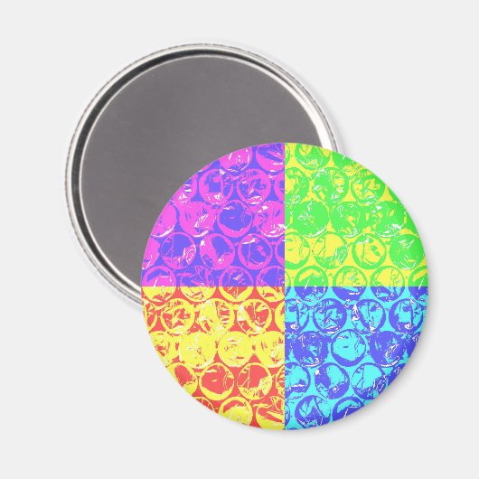 Rainbow Pop Art Bubble Packung Magnet (Vorderseite/Rückseite)