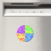 Rainbow Pop Art Bubble Packung Magnet (In Situ (Geschirrspüler))