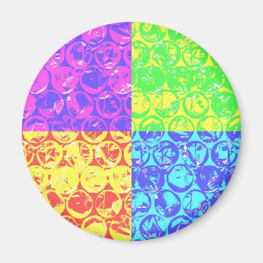 Rainbow Pop Art Bubble Packung Magnet (Vorne)