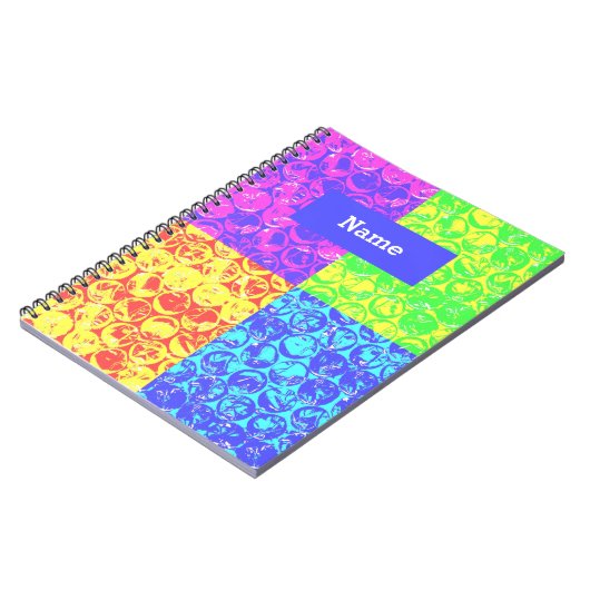 Rainbow Pop Art Bubble Packung Notizblock (Linke Seite)