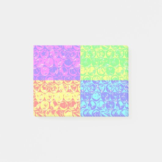 Rainbow Pop Art Bubble Packung Post-it Klebezettel (Vorderseite)